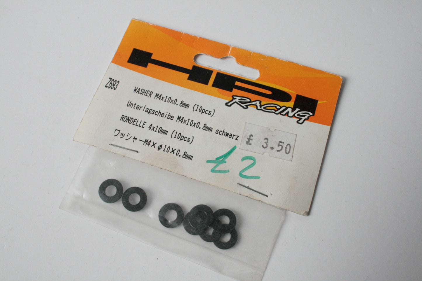HPI Z693 Washers M4x10x0.8mm (Incomplete only 8pcs)