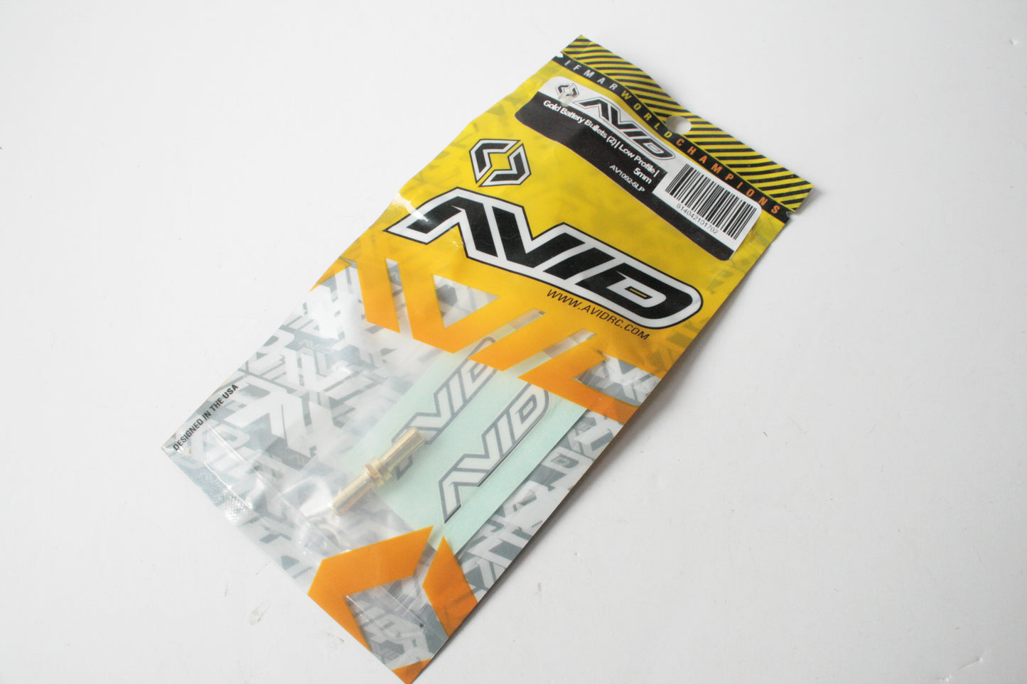 Avid AV1092-5LP 5mm Low Profile Gold Battery Bullets (2pcs)