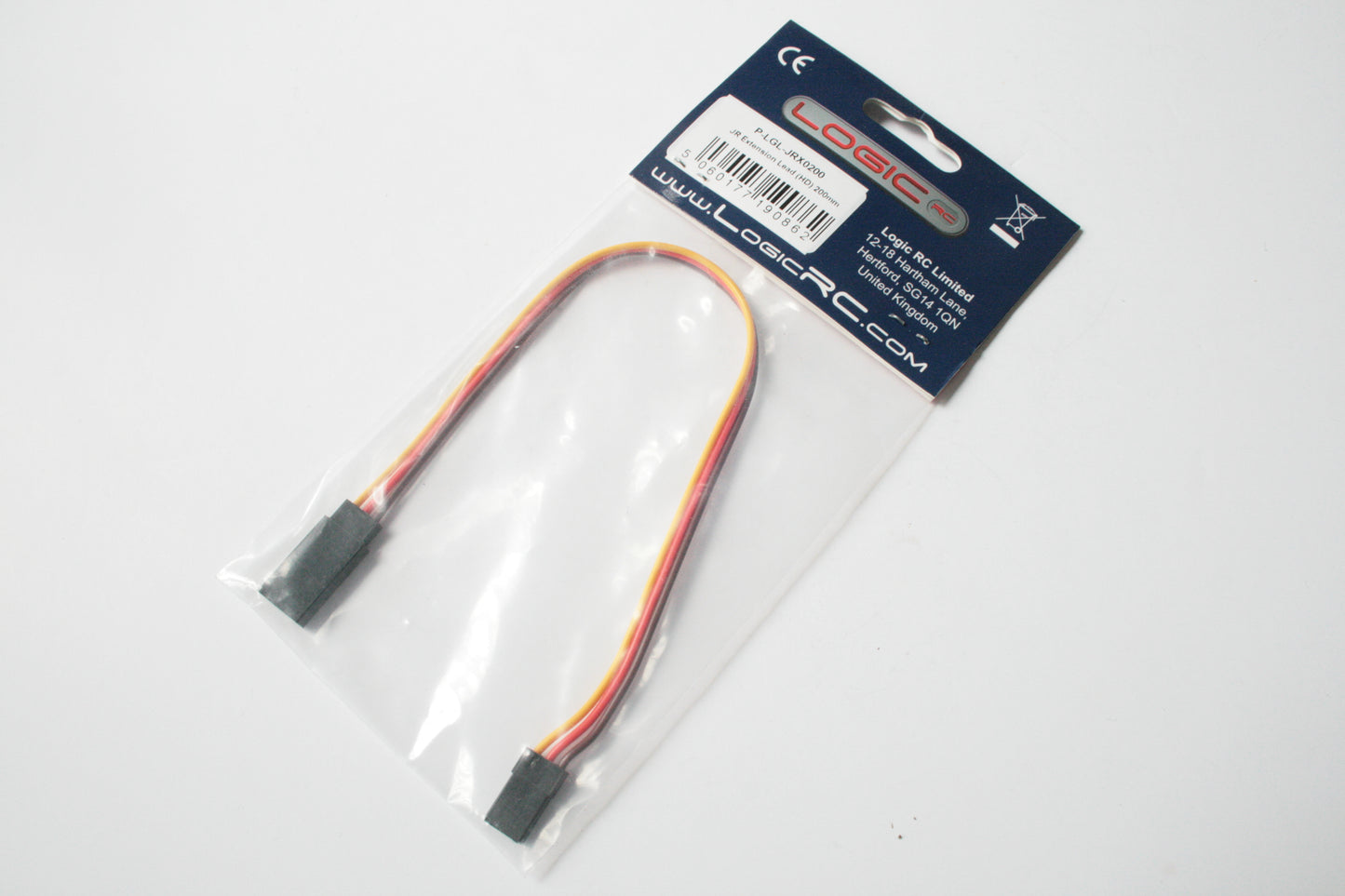 Logic RC 200mm JR Heavy Duty Servo Extension Lead - P-LGL-JRX0200