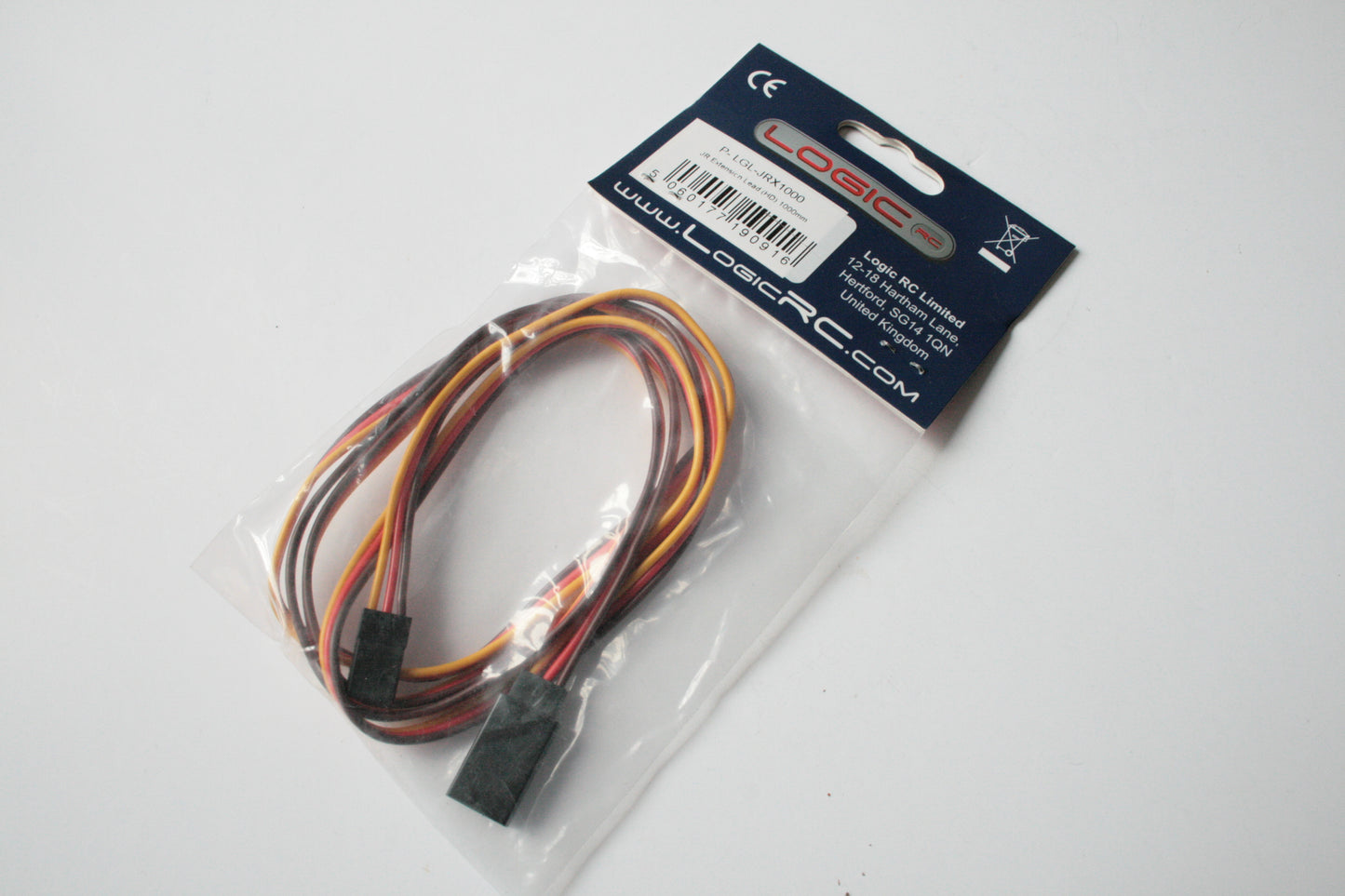 Logic RC 1000mm JR Heavy Duty Servo Extension Lead - P-LGL-JRX01000