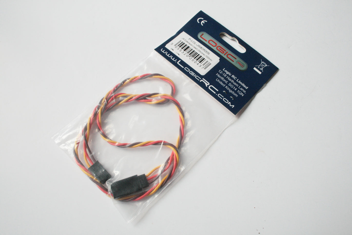 Logic RC 500mm JR Silicon Servo Extension Lead - P-LGL-JRX0500S