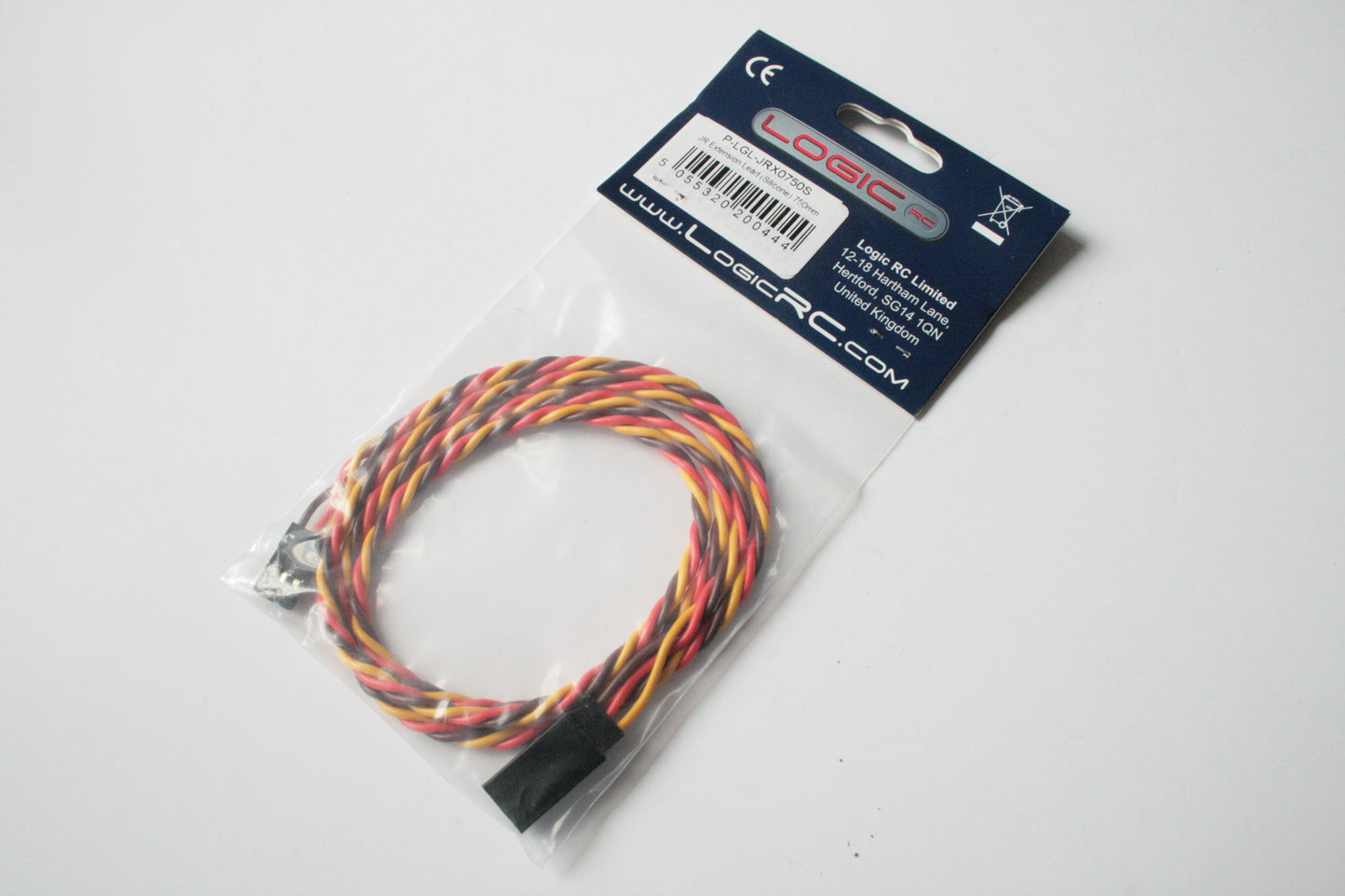 Logic RC 750mm JR Silicon Servo Extension Lead - P-LGL-JRX0750S