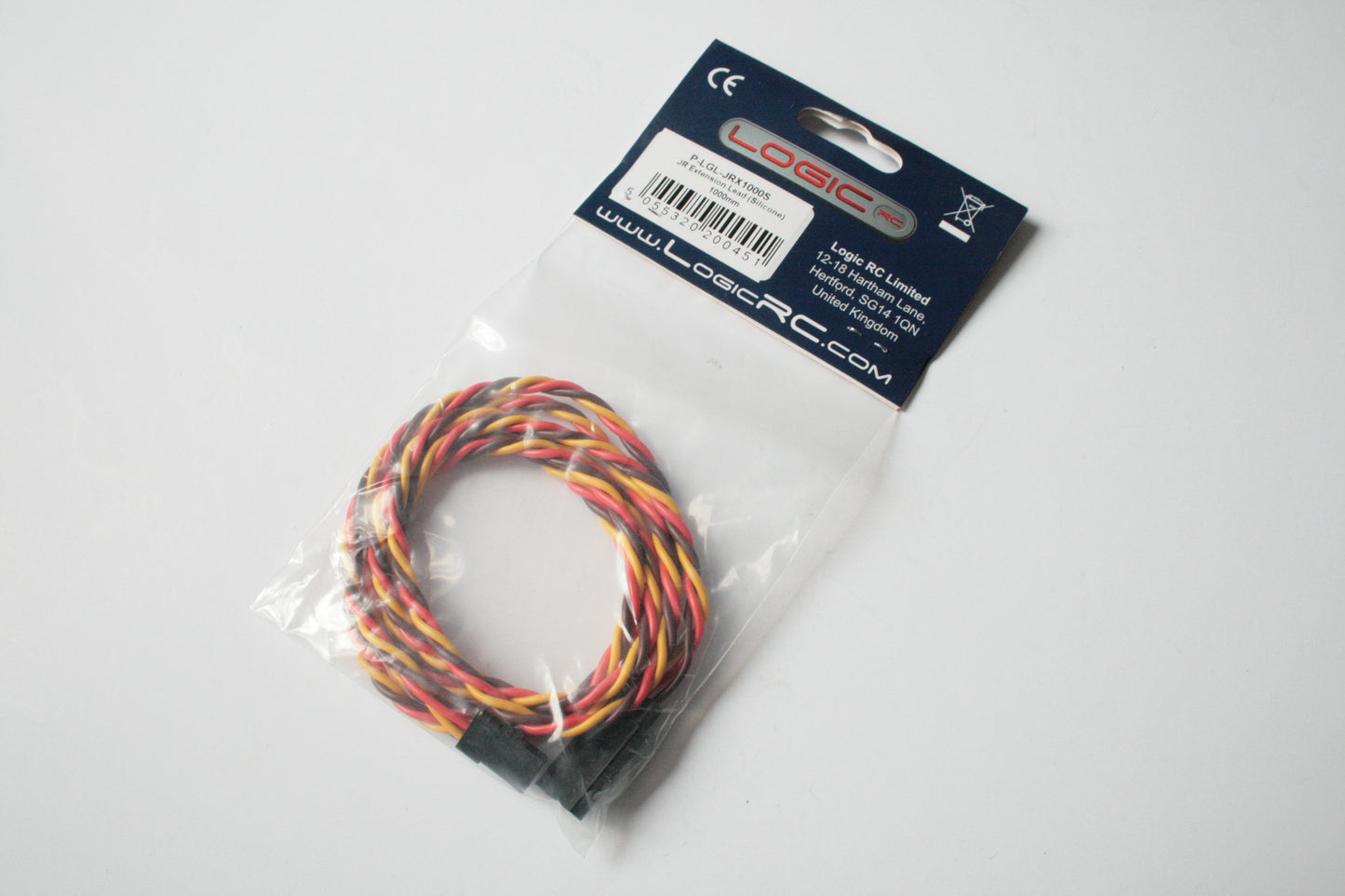 Logic RC 1000mm JR Silicon Servo Extension Lead - P-LGL-JRX1000S