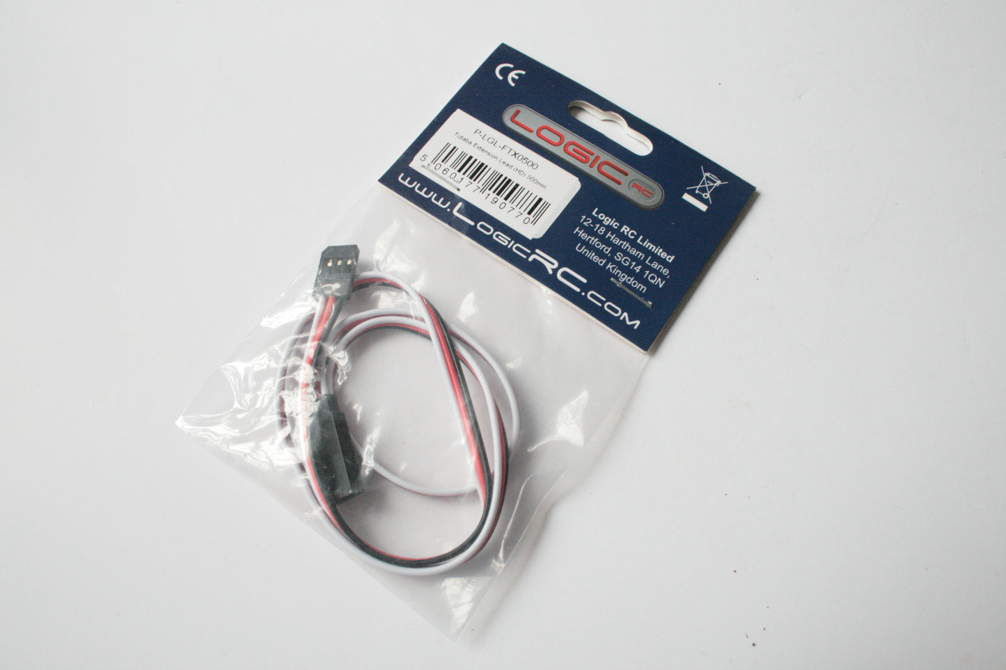 Logic RC Futaba Servo Extension Lead 500mm - P-LGL-FTX0500