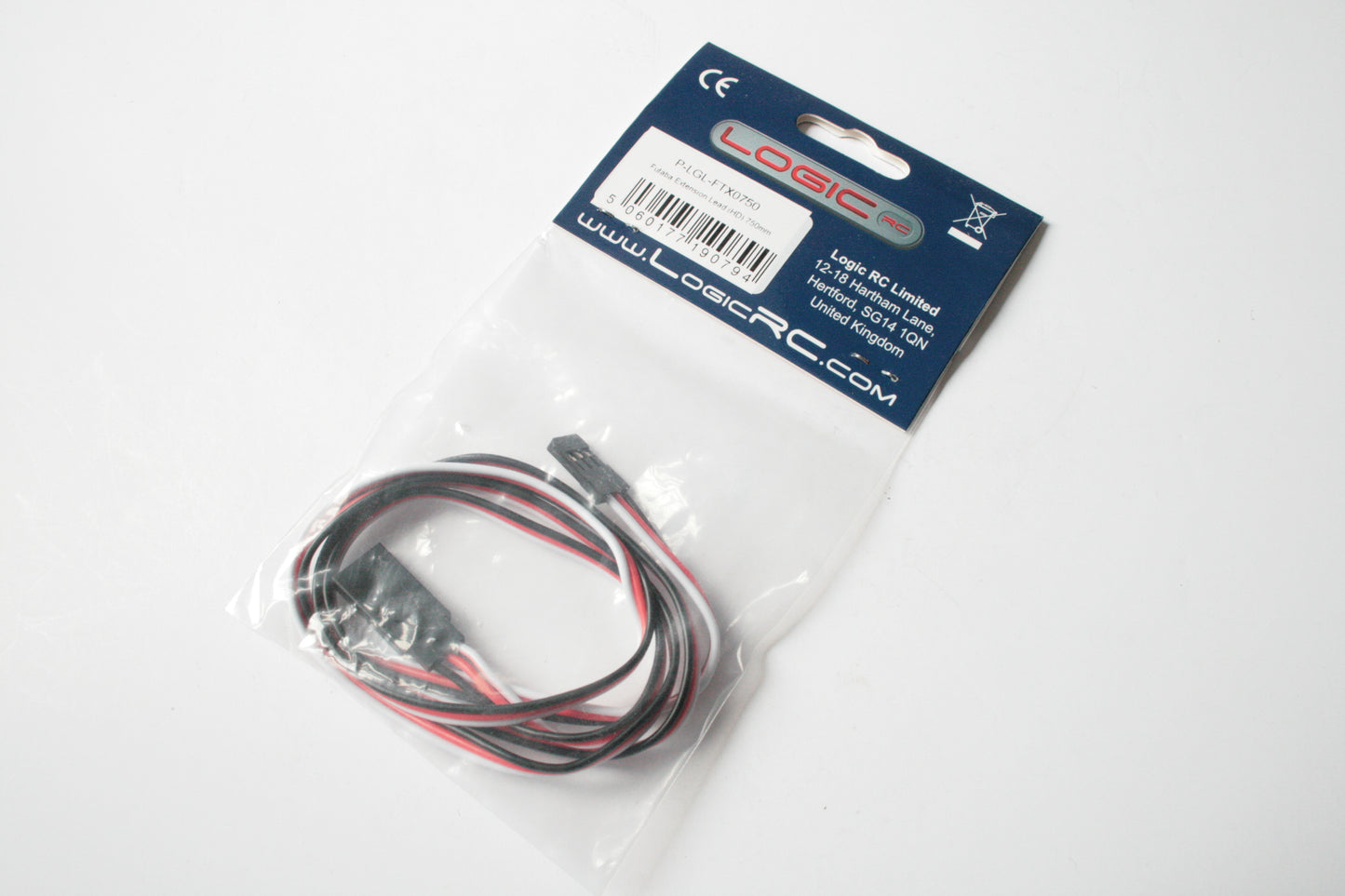 Logic RC Futaba Servo Extension Lead 750mm HD - P-LGL-FTX0750