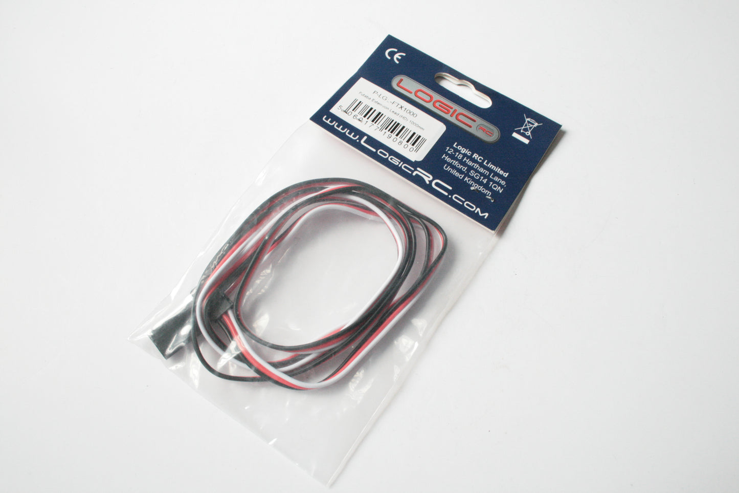 Logic RC Futaba Servo Extension Lead 1000mm HD - P-LGL-FTX1000