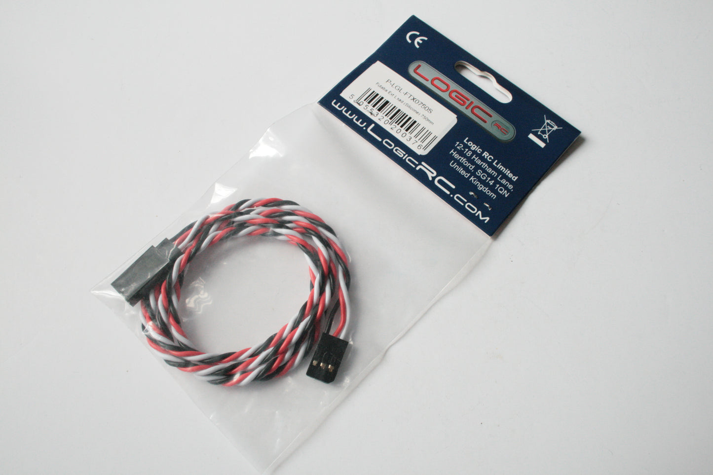 Logic RC Silicone Futaba Servo Extension Lead 750mm - P-LGL-FTX0750S