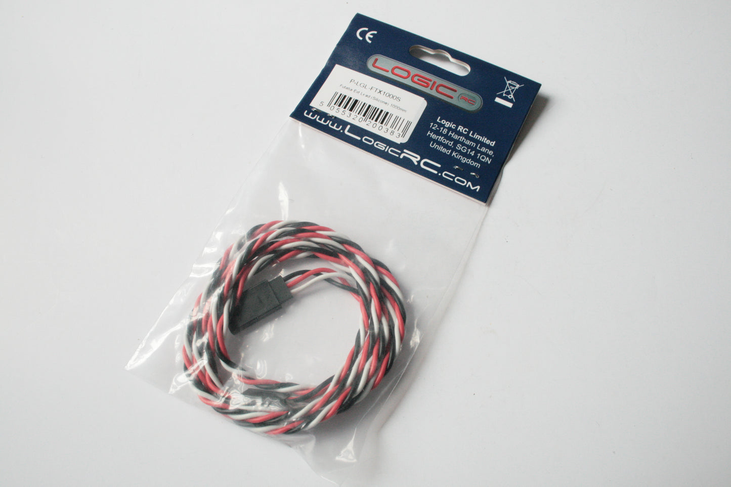 Logic RC Silicone Futaba Servo Extension Lead 1000mm - P-LGL-FTX1000S