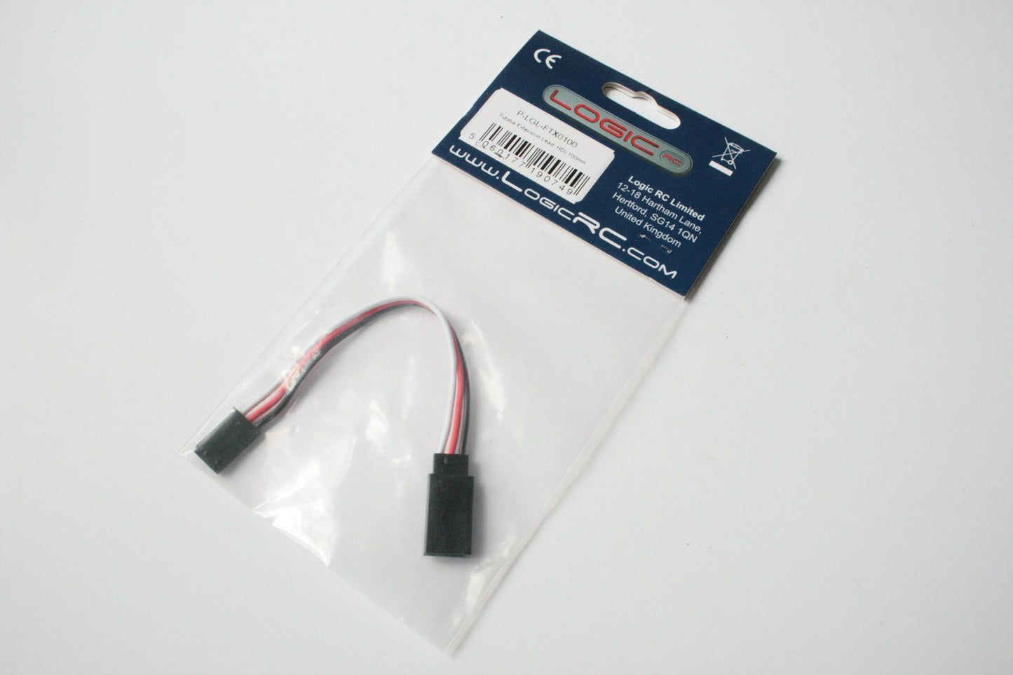 Logic RC Futaba Servo Extension Lead 100mm - P-LGL-FTX0100