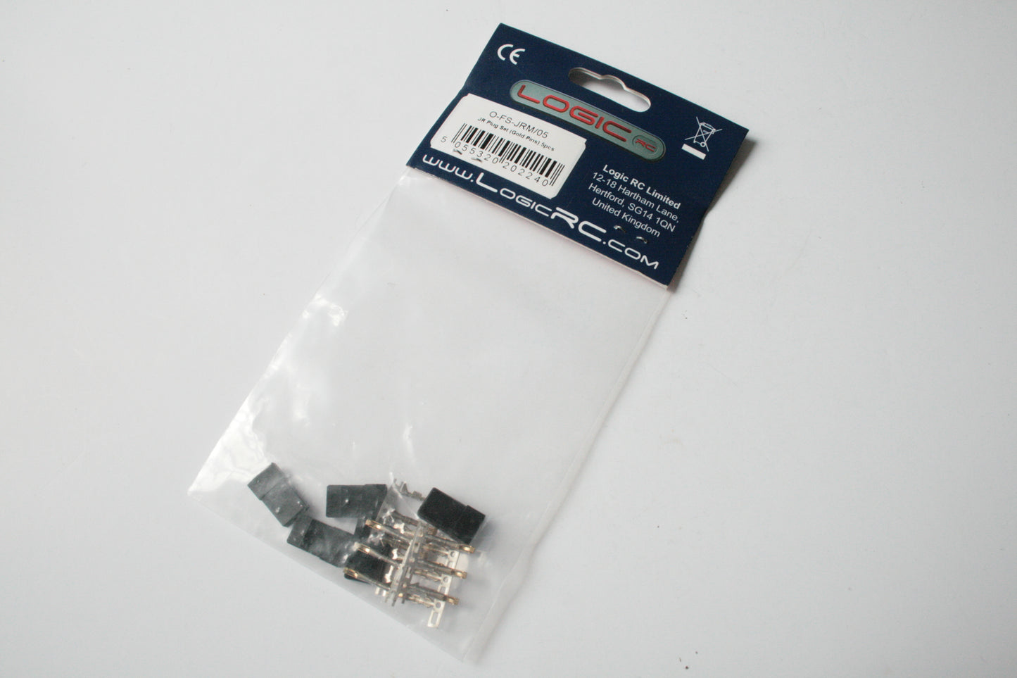 Logic RC JR Servo Plug Set (Gold, 5pcs) O-FS-JRM/05