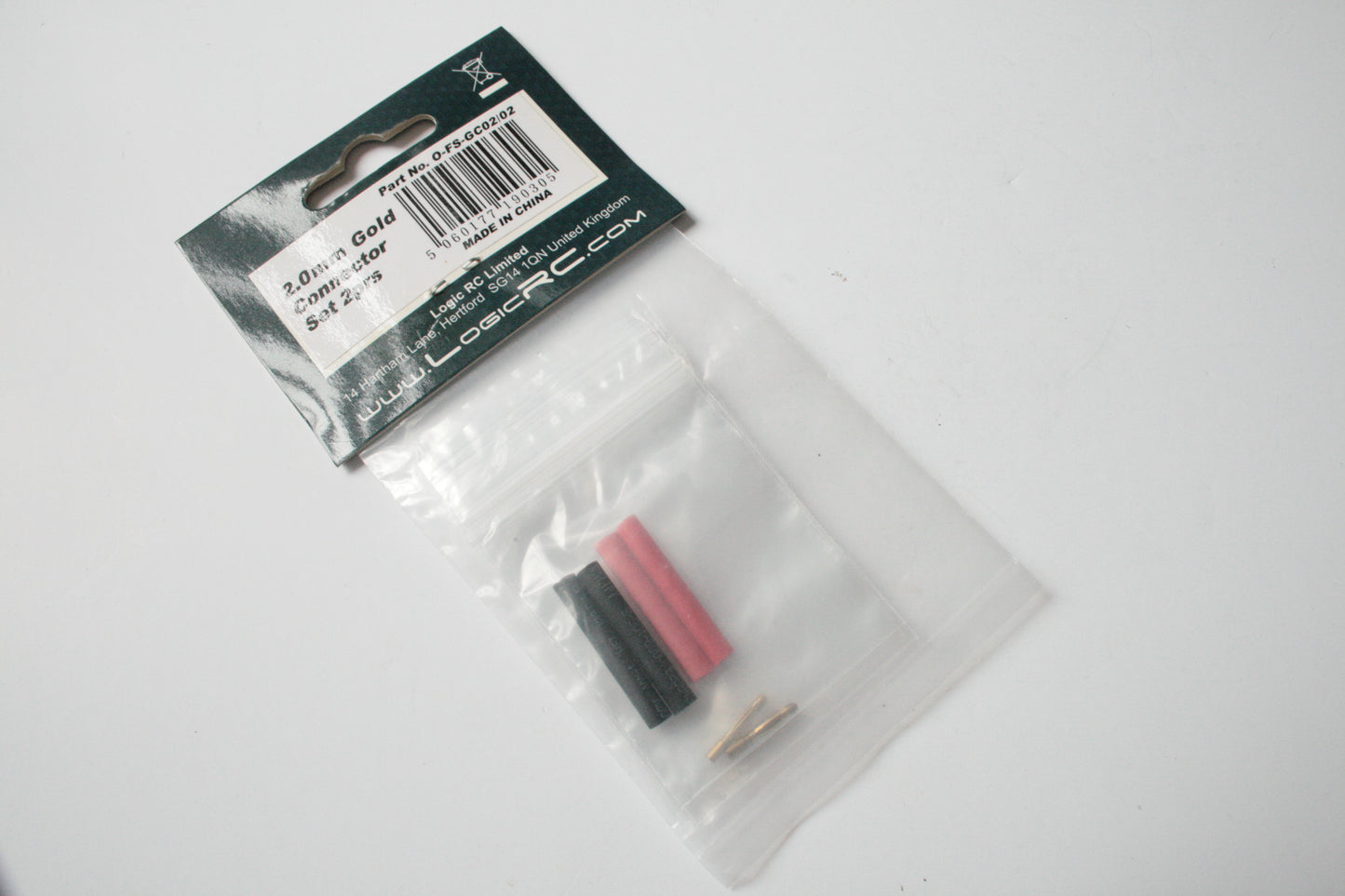 Logic RC 2.0mm Gold Bullet Connectors (2 Pairs) - O-FS-GC02/02