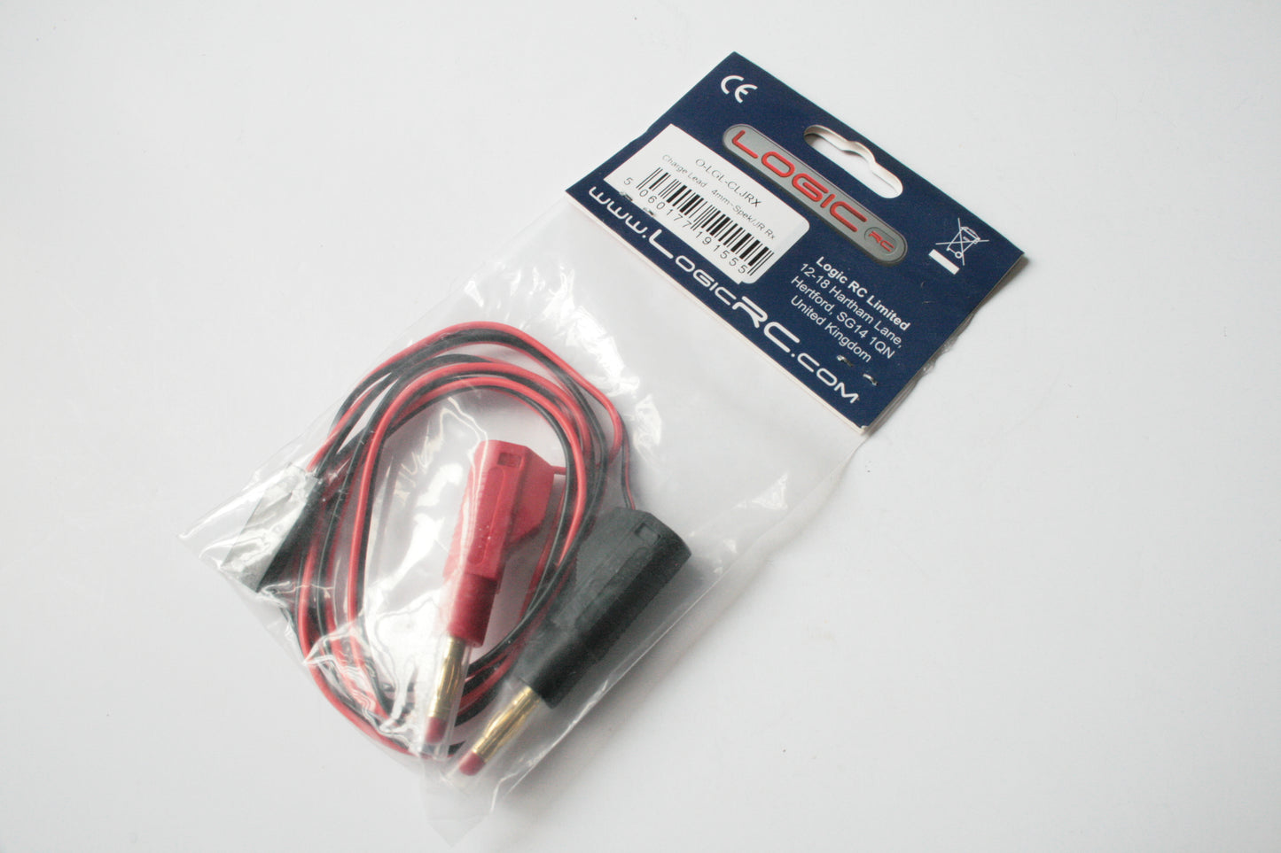 Logic RC Charge Lead 4mm - Spektrum/JR RX Receiver Plug - O-LGL-CLJRX