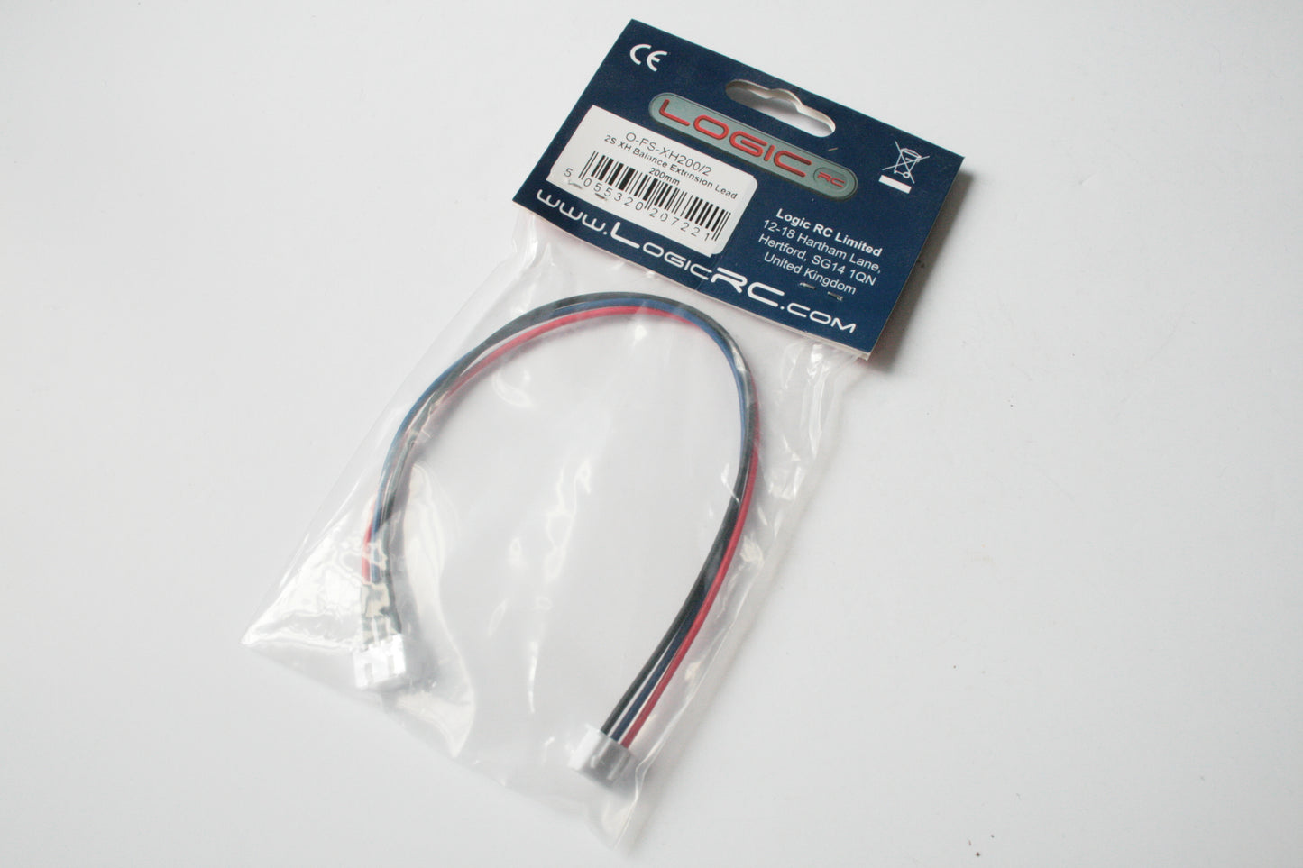 Logic RC 2s XH Connector Balance Extension Lead 200mm - O-FS-XH200/2