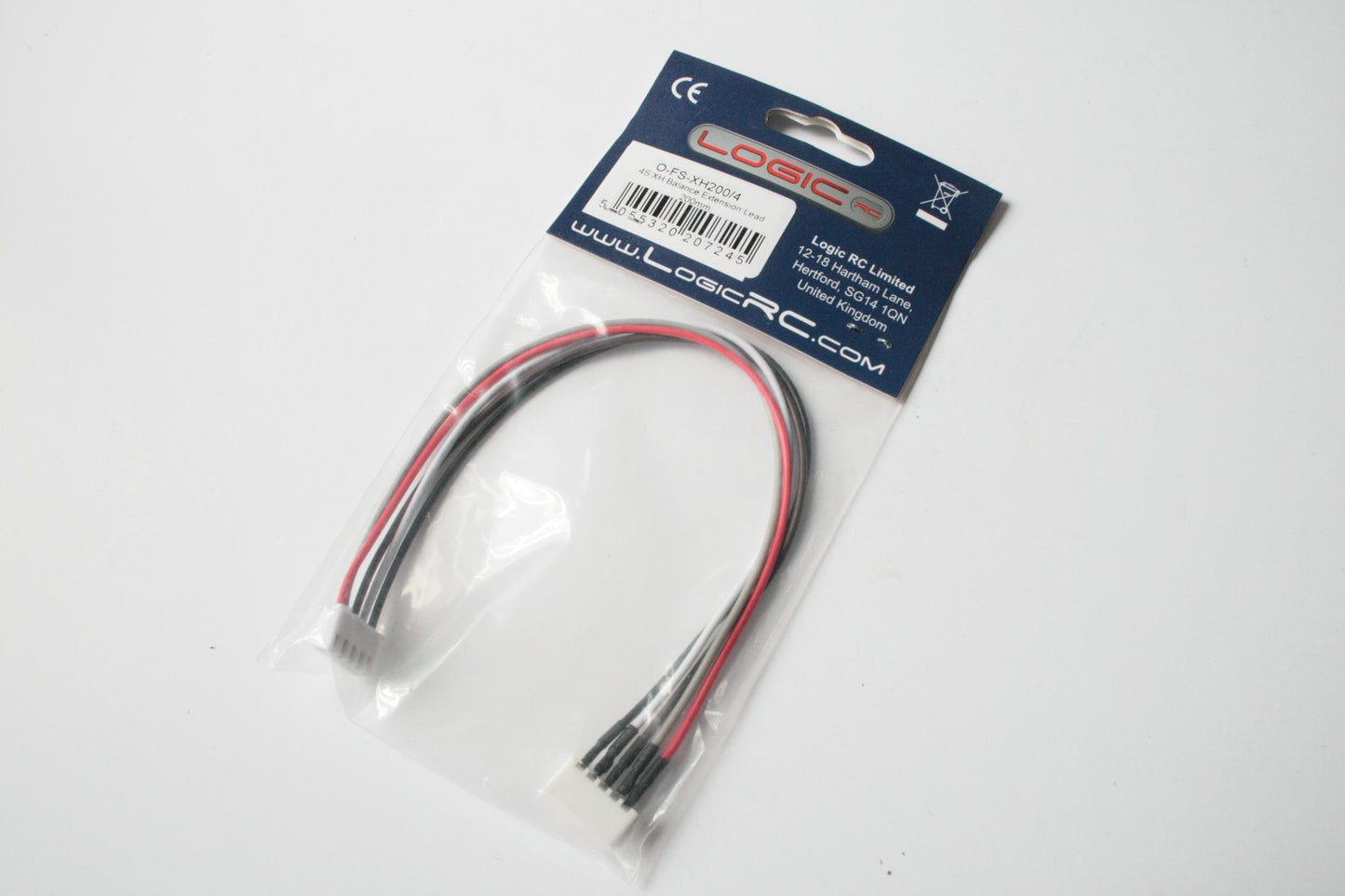 Logic RC 4s XH Connector Balance Extension Lead 200mm - O-FS-XH200/4