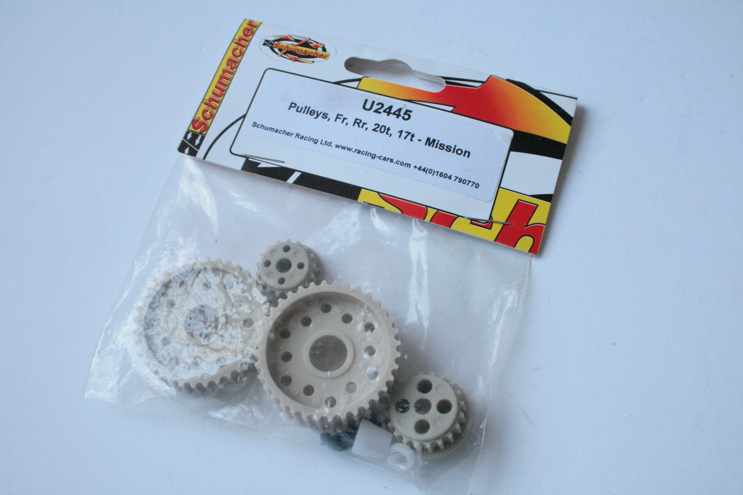 Schumacher U2445 Mi1 Mission Pulleys Fr/Rr/20T/17T - U2445