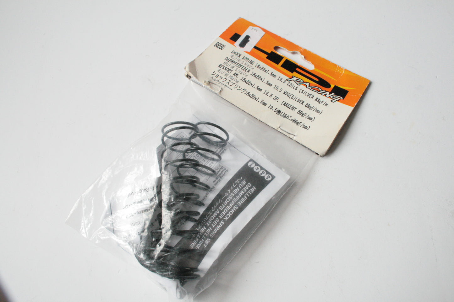 HPI 86550 Hellfire Shock Springs 18x80x1.5mm 10.5 Coils Silver