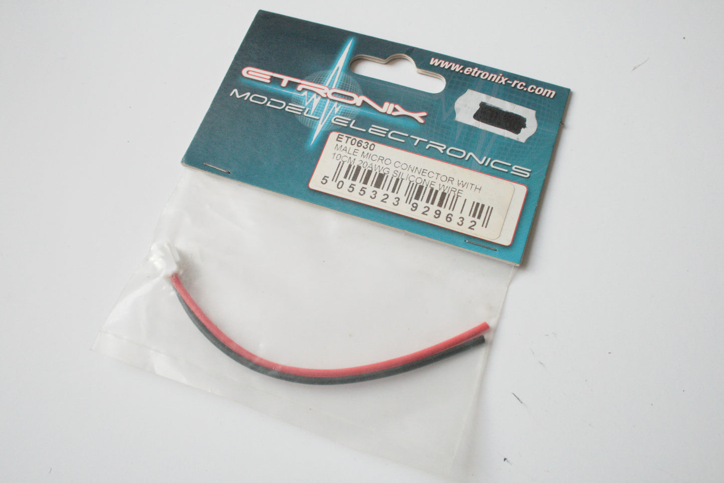 Etronix Male Micro Balance Connector with 10cm 20AWG Silicone Wire ET0630