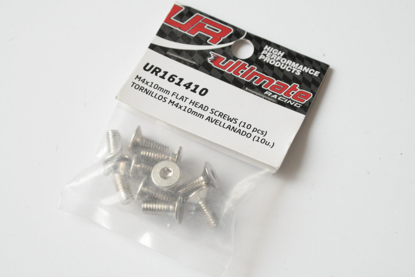 Ultimate Racing UR161410 M4x10mm Flat Head Screws (10pcs)