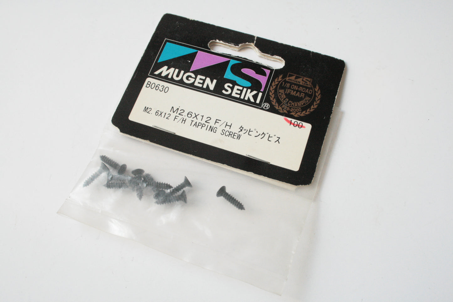 Mugen Seiki B0630 Flat Head Countersunk Self Tapping 2.6x12mm Screws