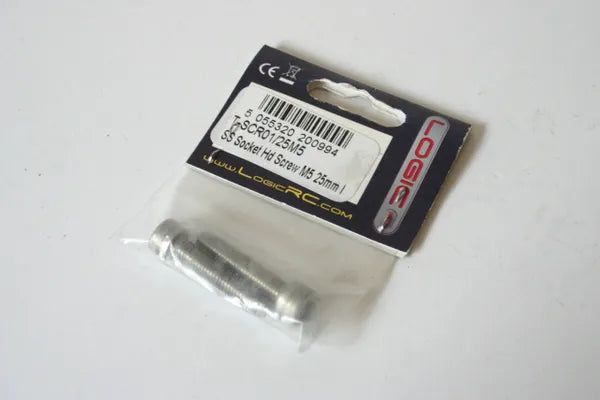 Logic RC T-SCR01/25M5 M5 x 25mm Stainless Steel Socket Head Screws (2)