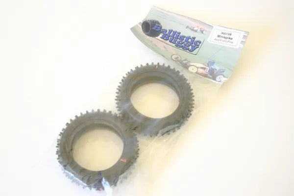 Ballistic Buggy BBT08 4wd Front Mini Spike Tyres / Tires. Pink Compound
