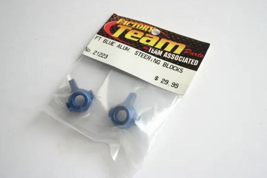 Team Associated Blue Aluminium Steering Blocks RC18T 18T - AS 21223