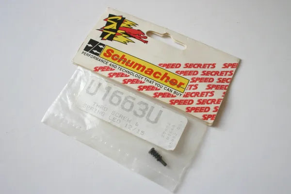 Schumacher U1663J Throttle Screw & Spring For Leo 12/15 Nitro Engine - U1663