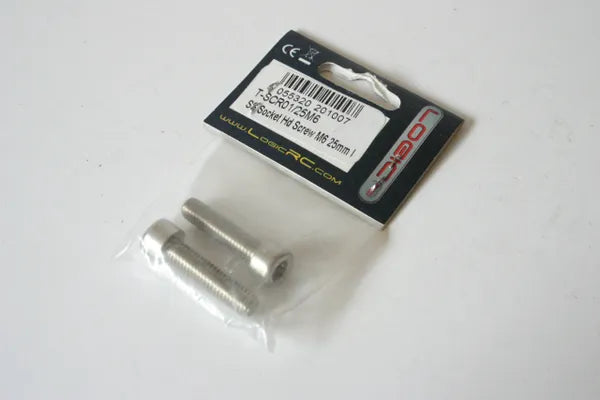 Logic RC T-SCR01/25M6 M6 x 25mm Stainless Steel Socket Head Screws (2)