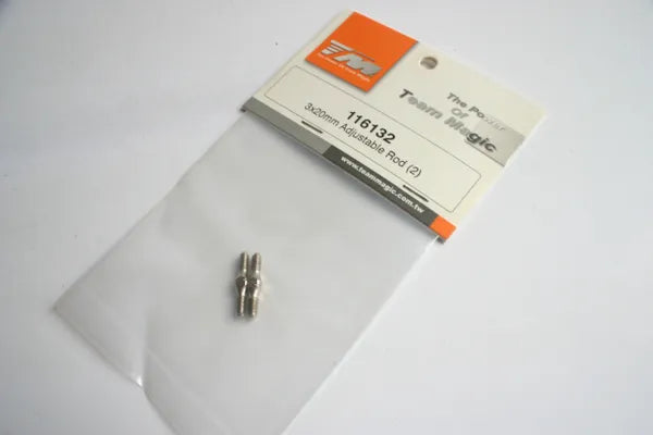 Team Magic 3 x 20mm Adjustable Rod (Turnbuckle) - 116132