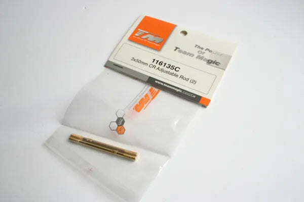 Team Magic 3 x 50mm CR Adjustable Linkage Rod Turnbuckle - 116135C