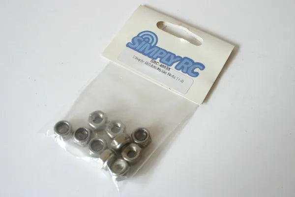 Ansmann Simply RC SRC-40065 - M6 Nyloc Nuts (10)