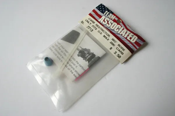 Team Associated Carb Restrictor, .180" Bore Only Fits O.S. Max 2BK Carb - AS 7713