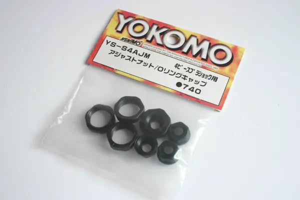Yokomo Adjust Nut/O-Ring Cap For Plastic Shock - YS-S4AJM