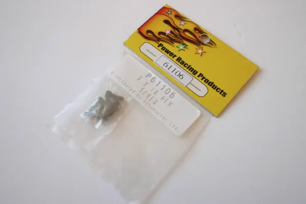 Schumacher Nanda Power Racing 3 x 10mm Hex Screws - P61106