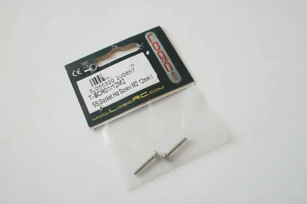 Logic RC Stainless Steel HD M2 x 12mm Socket Head Screws - T-SCR01/12M2