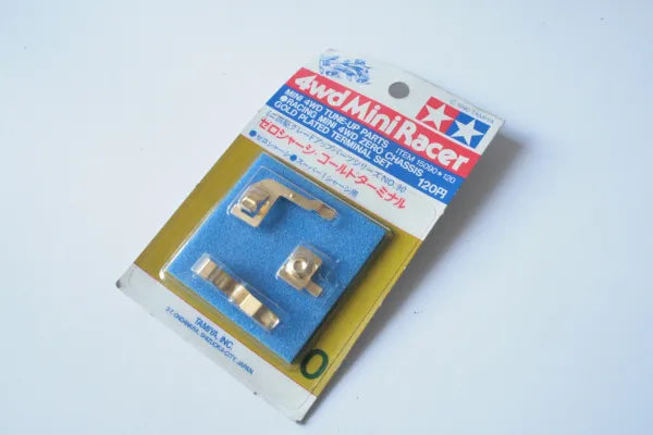 Tamiya 4wd Mini Racer Zero Chassis Gold Plated Terminal Set- Tamiya 15090