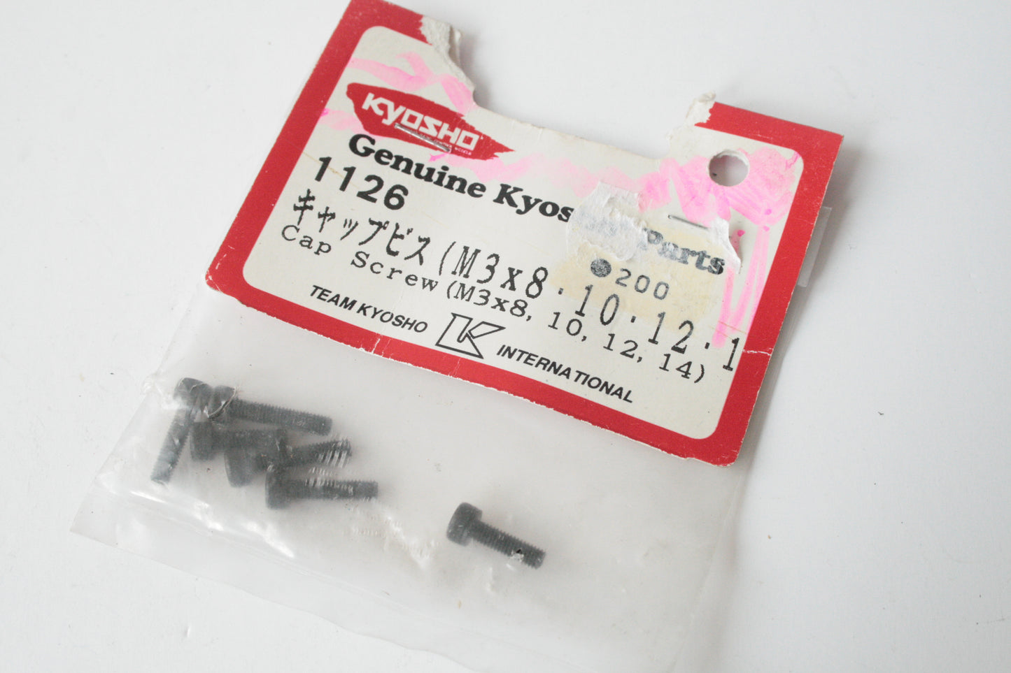 Kyosho 1126 Cap Screws M3x8, 10, 12, 14 (Incomplete)