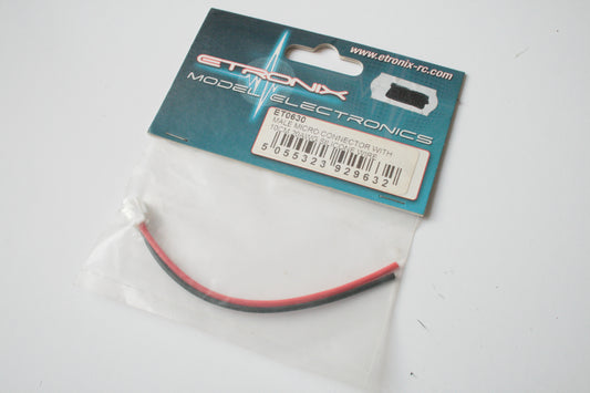 Etronix Male Micro Balance Connector with 10cm 20AWG Silicone Wire ET0630