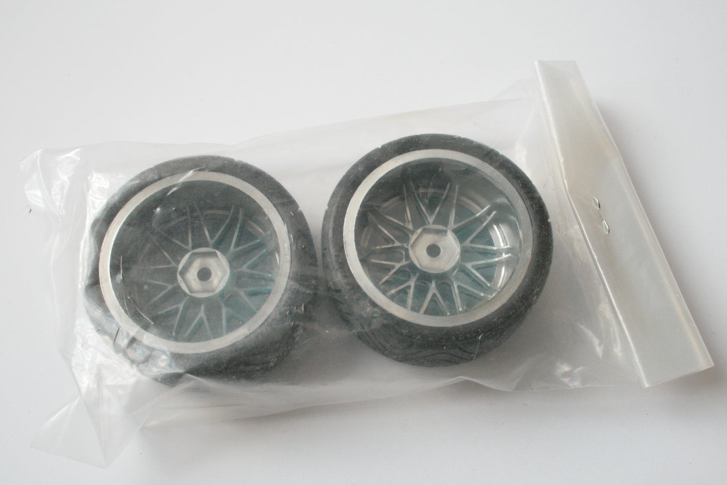 Pair Of Blue Touring Car Wheels With