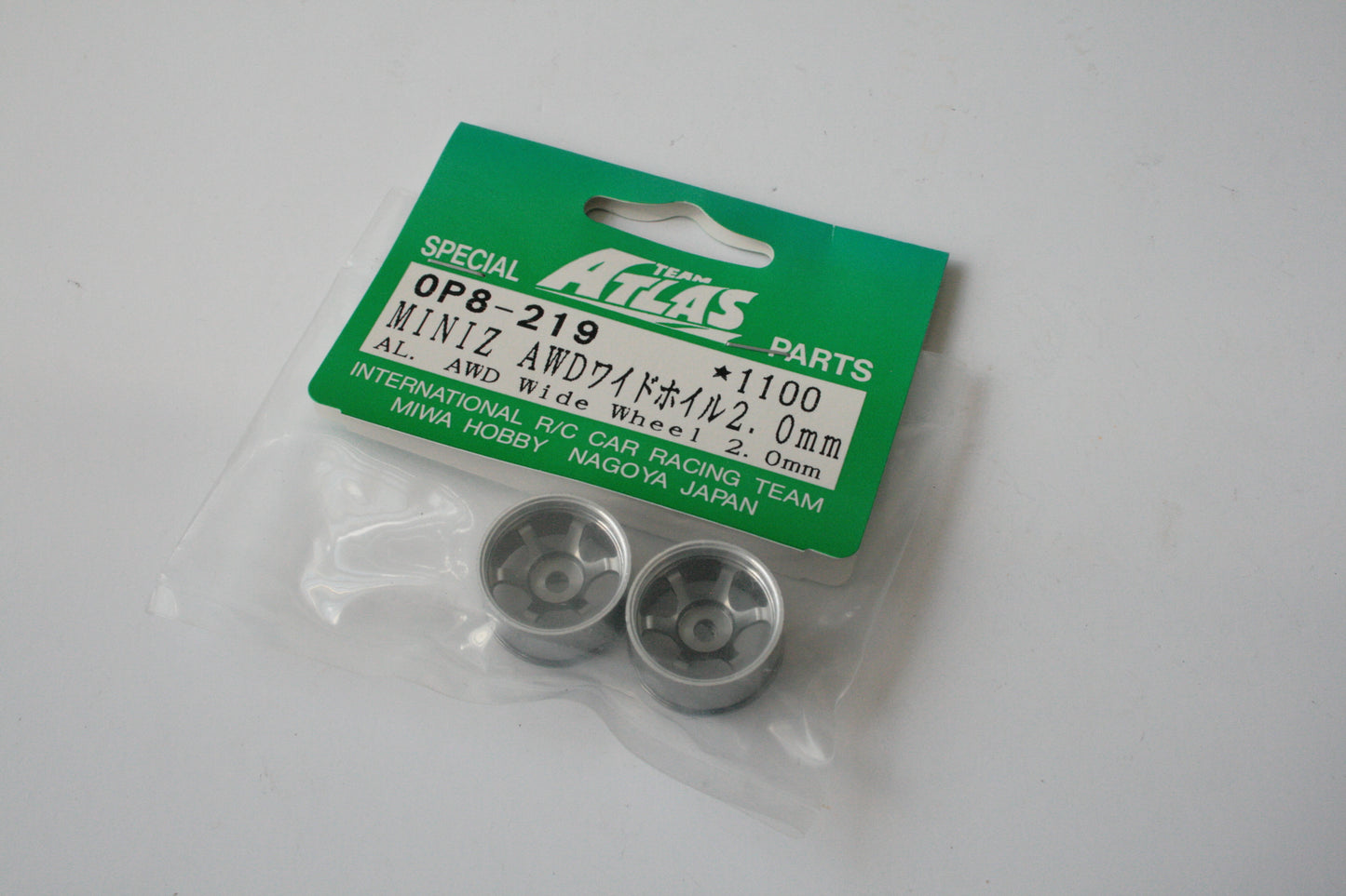 Team Atlas Aluminium Wide Wheels +2.0mm For Kyosho Mini-Z AWD OP8-219