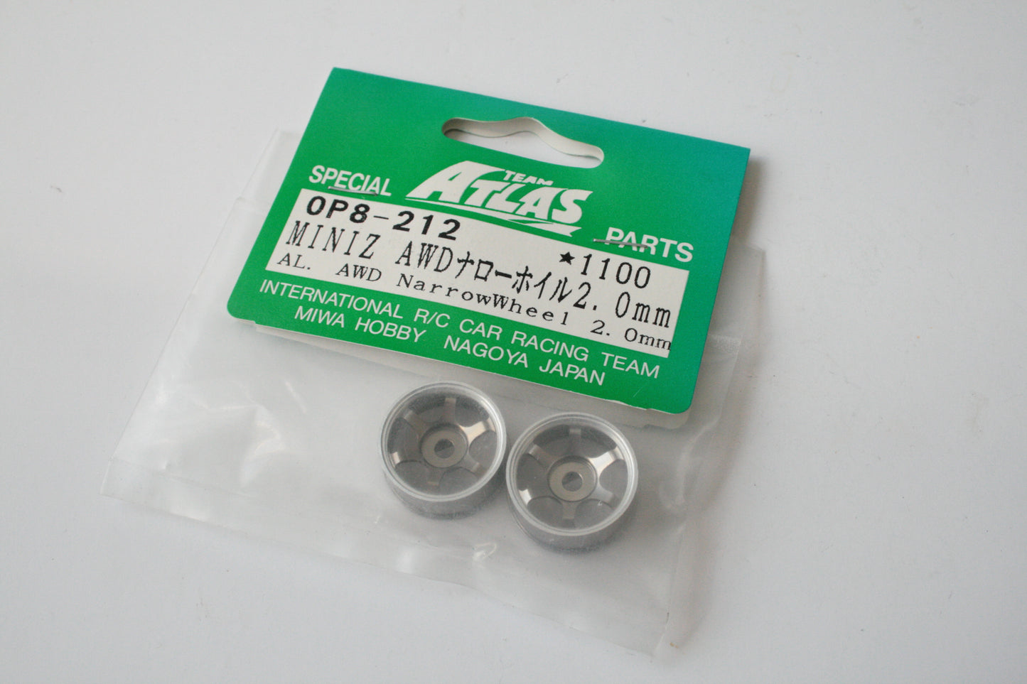 Team Atlas Aluminium Narrow Wheels +2.0mm For Kyosho Mini-Z AWD OP8-212