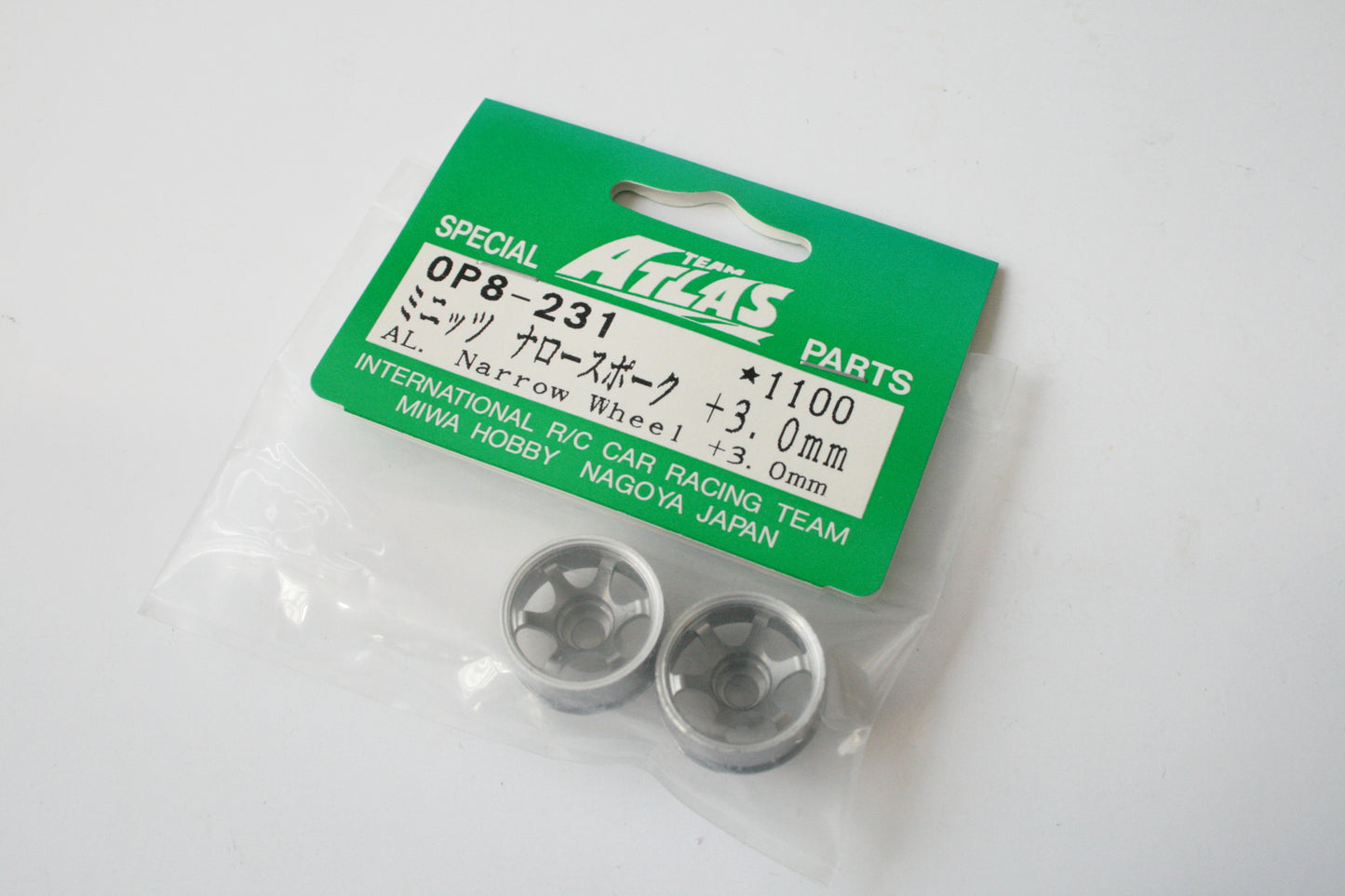 Team Atlas Aluminium Narrow Wheels +3.0mm For Kyosho Mini-Z OP8-231