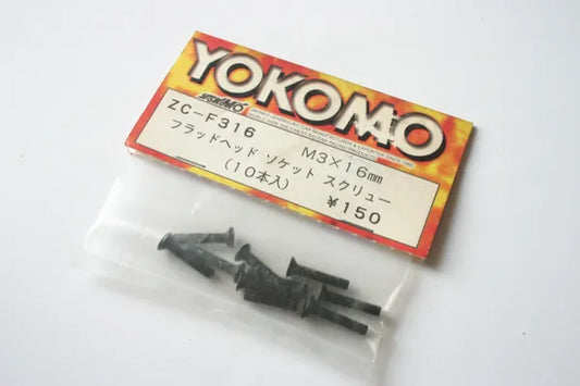 Yokomo ZC-F316 M3 x 16mm Hex Flat Head Screws
