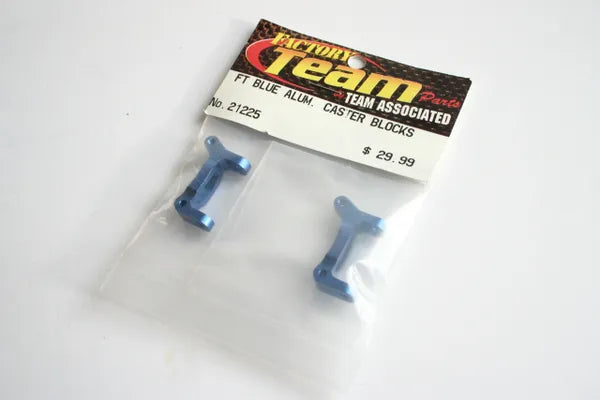 Team Associated Blue Aluminium Caster Blocks RC18T 18T - AS 21225