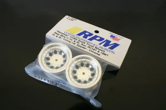 RPM Revolver Rear Wheels For Losi Mini-T (Stock Wheel Diameter - Chrome) - 73323