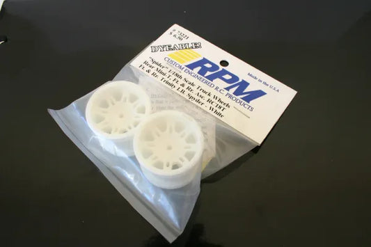 RPM Spider Rear Wheels For Losi Mini-T (Stock Wheel Diameter - White) - 73221