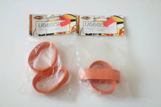 Schumacher Moulded LP Touring Car Inserts (2 Pairs) Xtra Soft Orange - U6695W