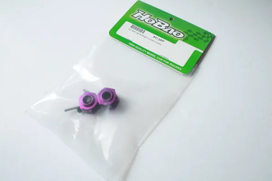 Hobao Purple Aluminium Lightweight 17mm Hex Wheel Hubs (2) For Pirate 1/8 - 84139P