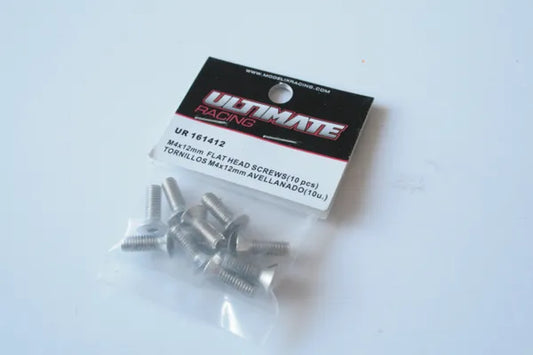 Ultimate Racing UR161412 M4x12mm Flat Head Countersunk Screws (10pcs)