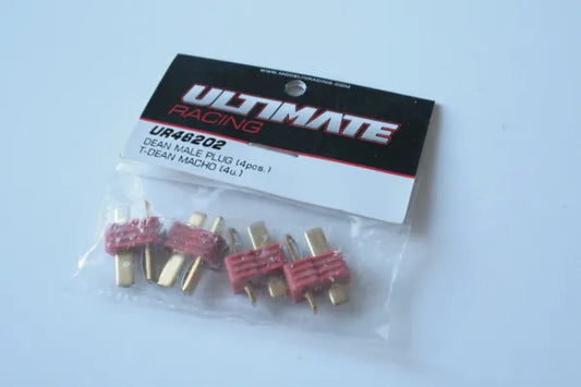 Ultimate Racing UR46202 Deans T-Plug Male Connectors (4pcs)